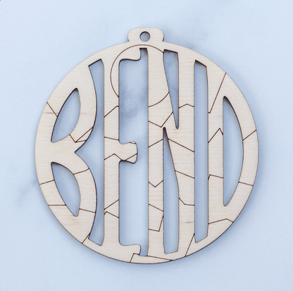 Wooden Ornament Paint Kits: Bend, Oregon Engraved and Laser Cut in Birch Plywood by LeeMo Designs in Bend, Oregon