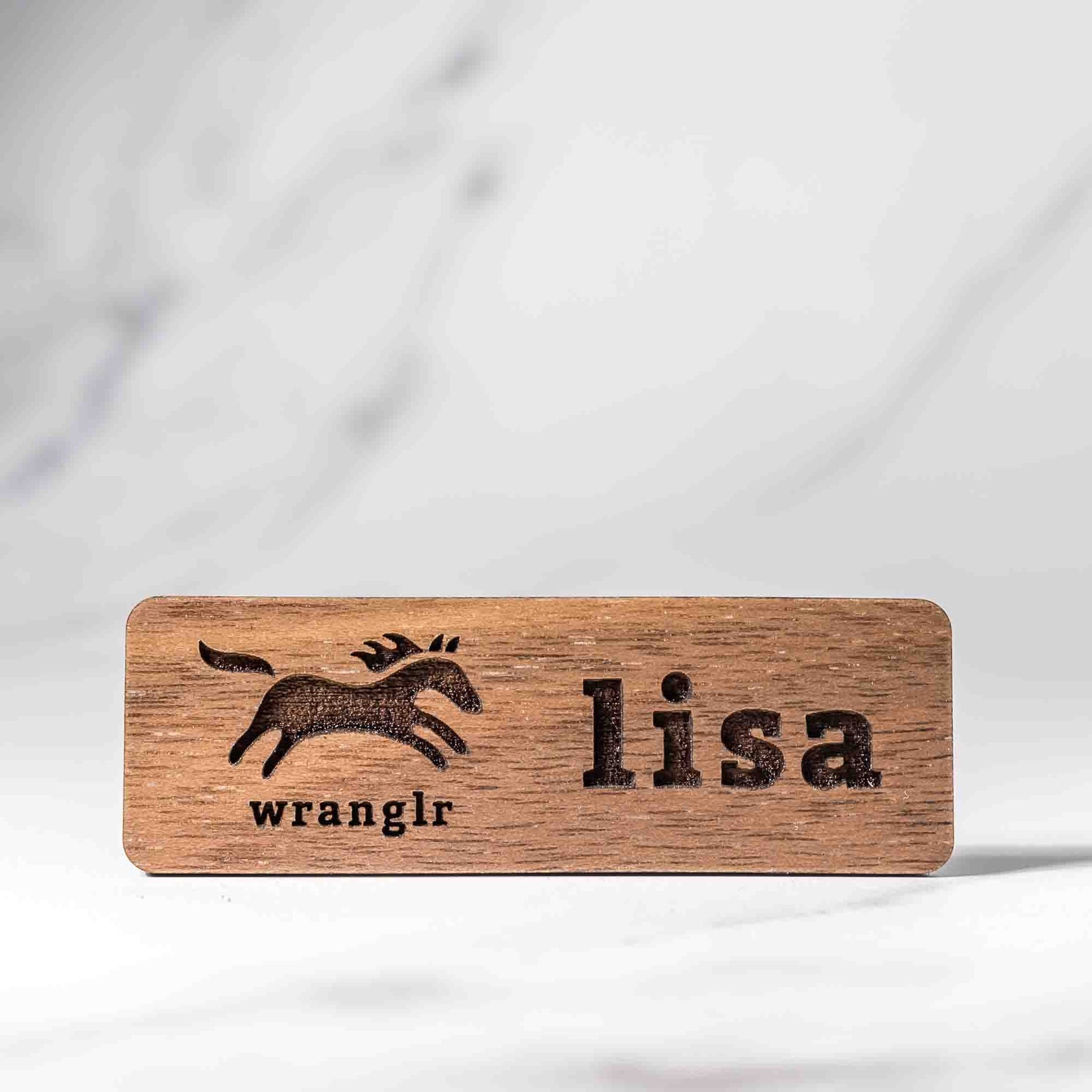3D Maple and Walnut Desk Name Plate