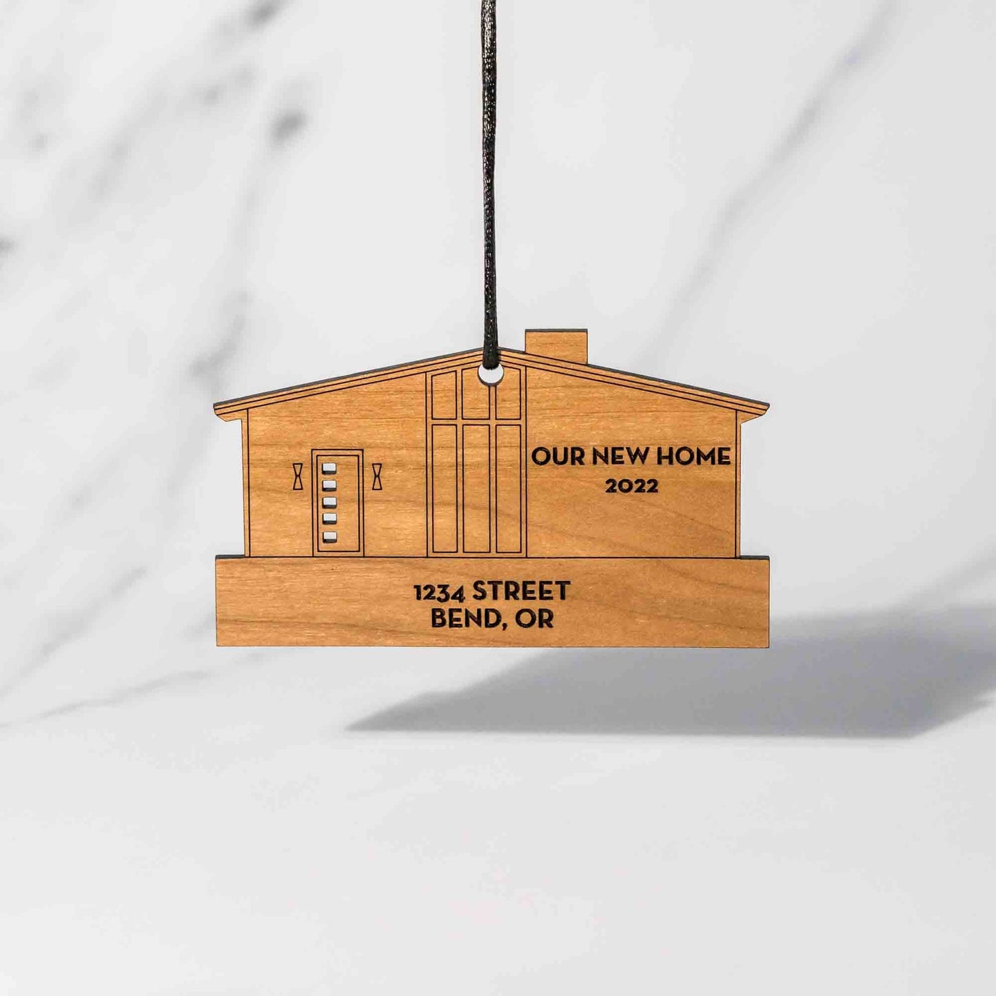 Custom Wood Ornaments: New Home - LeeMo Designs