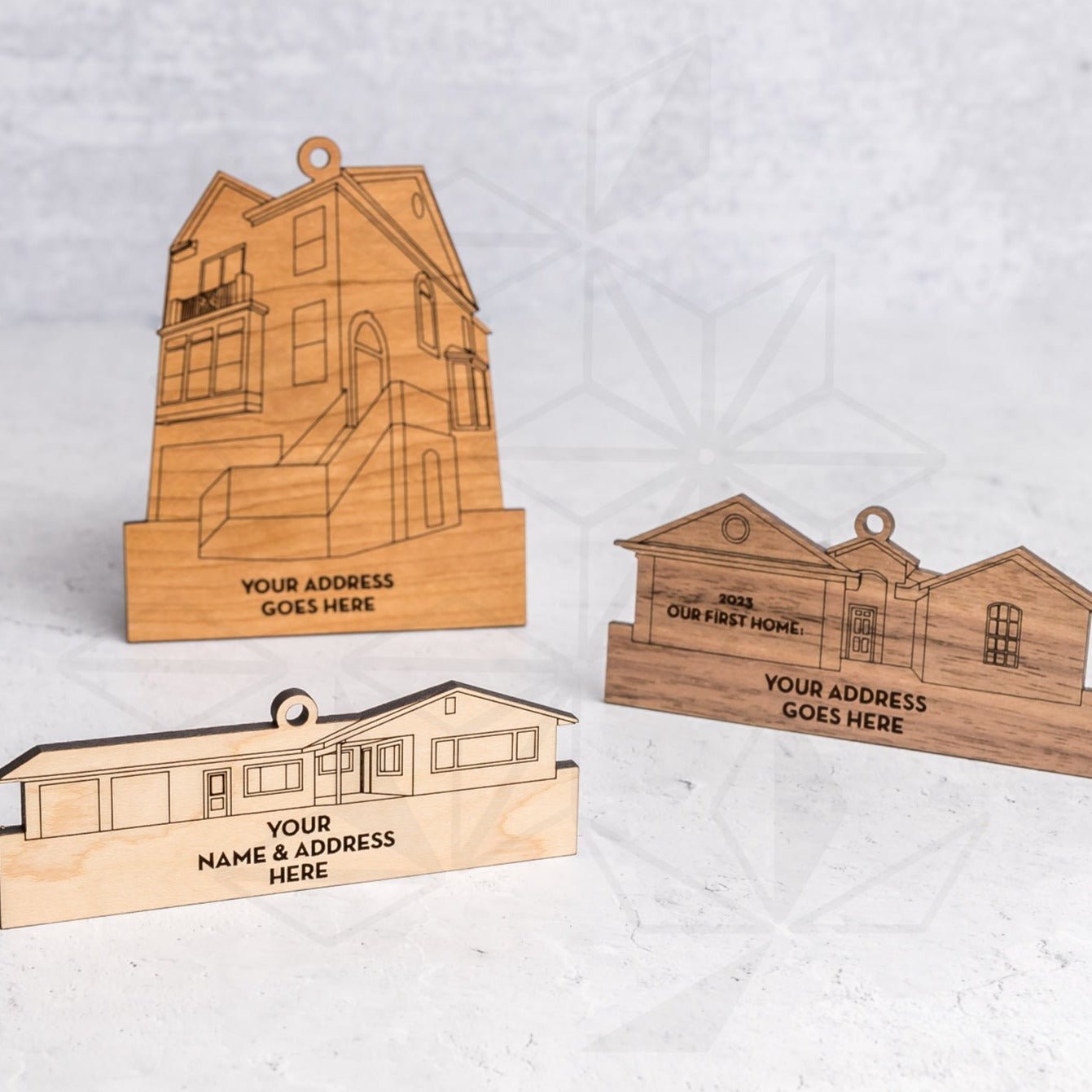 Custom Wood Ornaments: New Home Ornament Personalized - LeeMo Designs