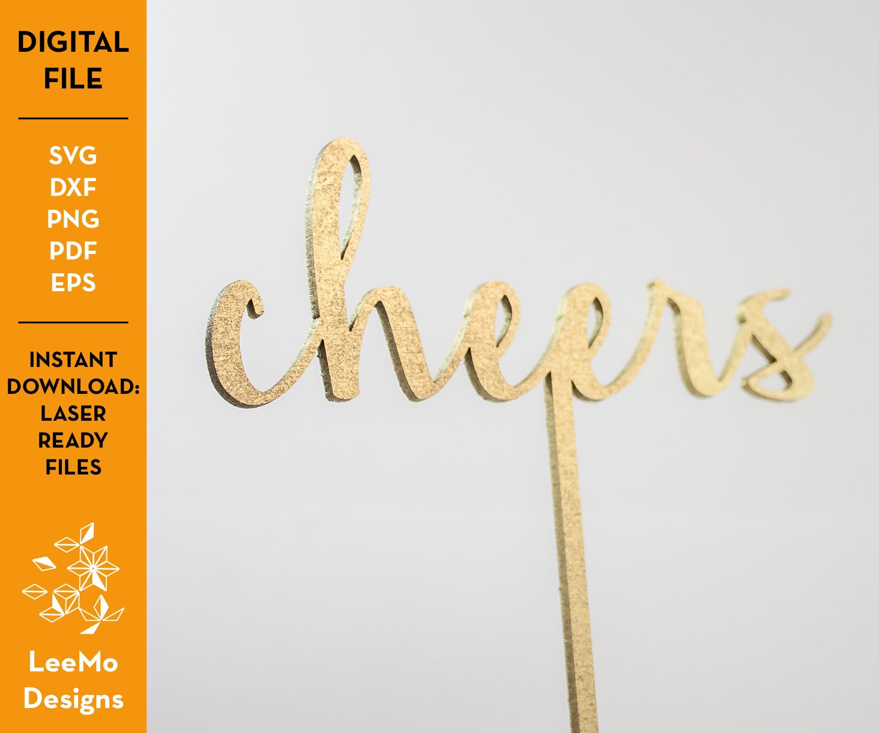Digital Download: Cheers Cake Topper - LeeMo Designs