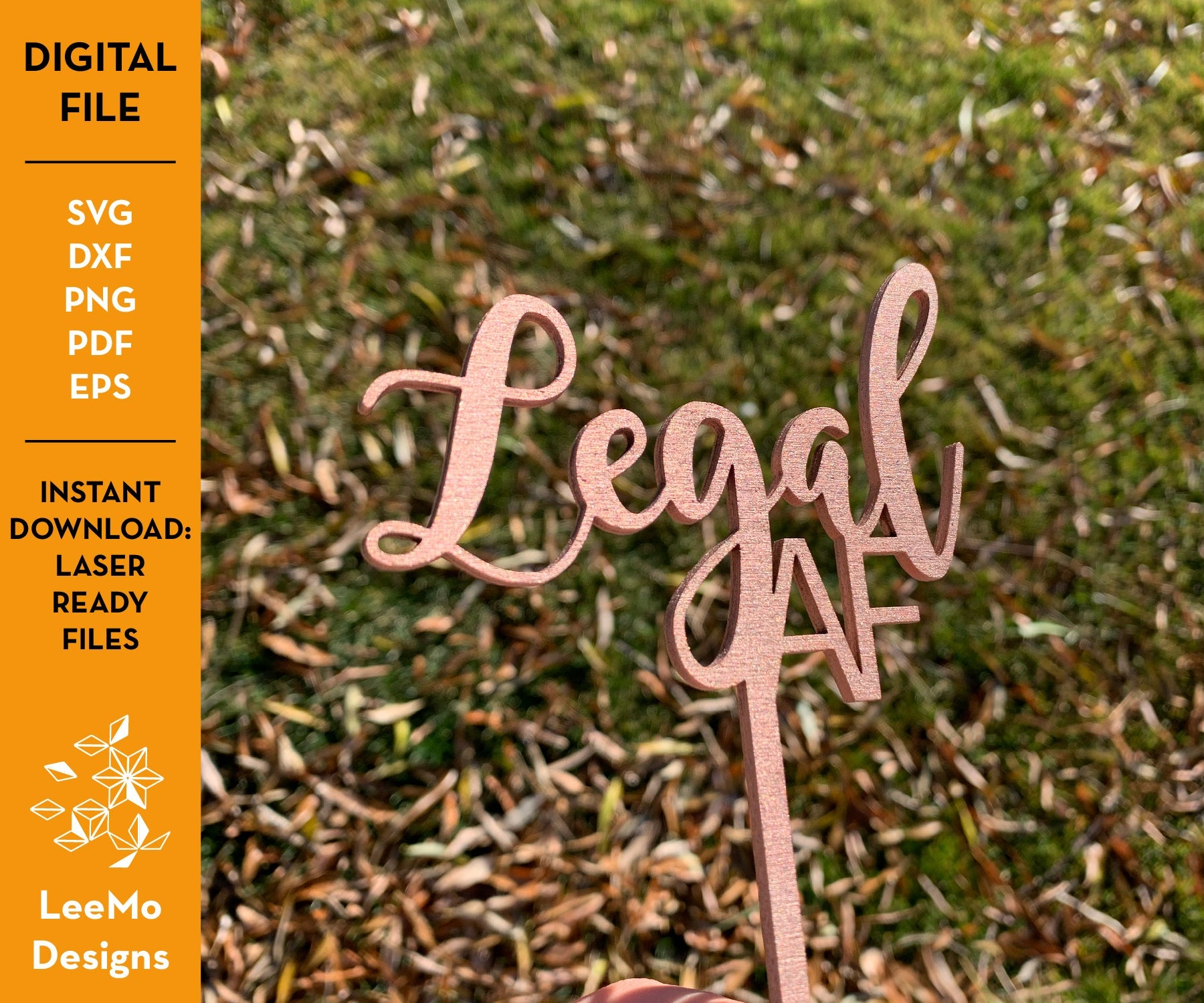 Digital Download: Legal AF Cake Topper - LeeMo Designs