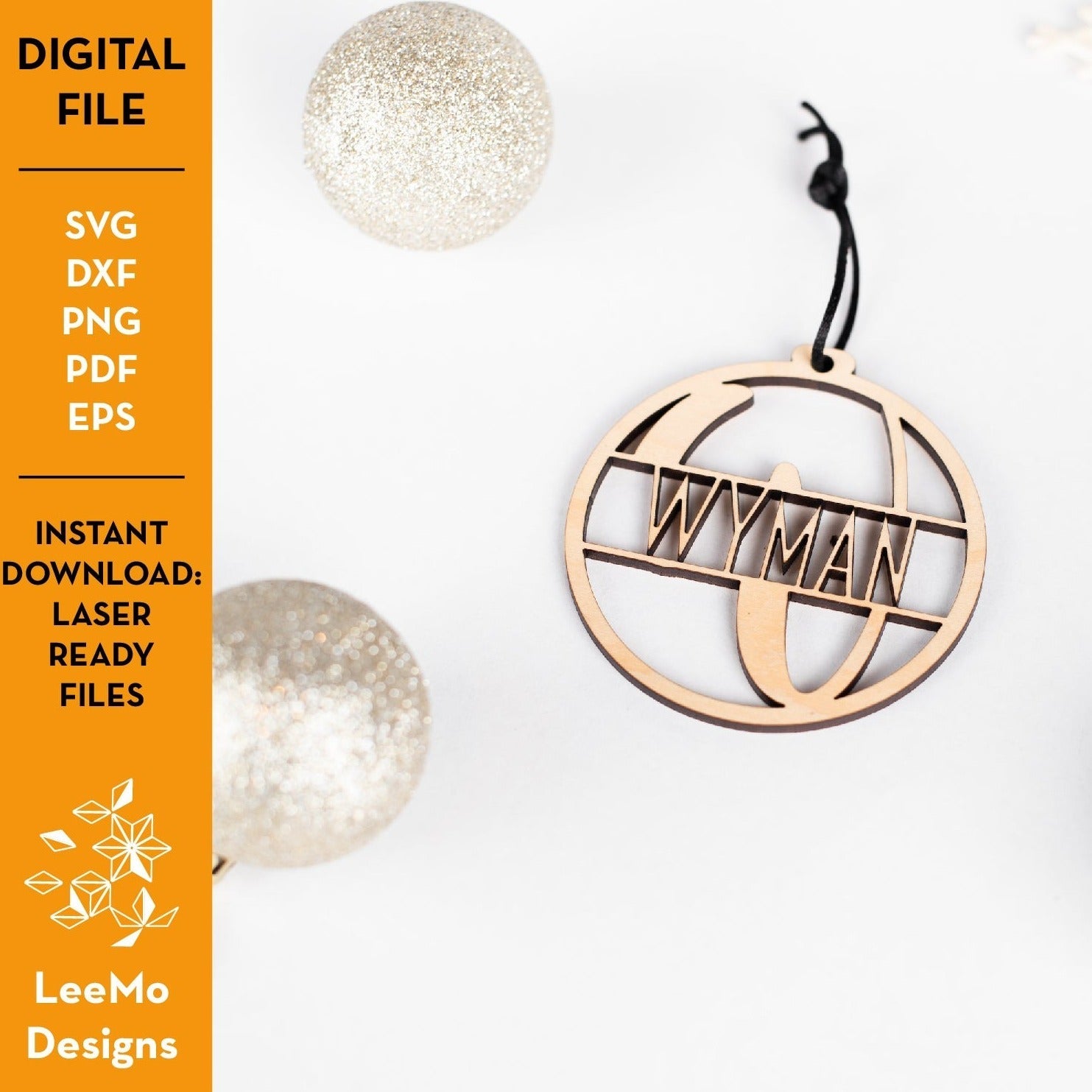 Digital Download: Monogram Ornaments - LeeMo Designs