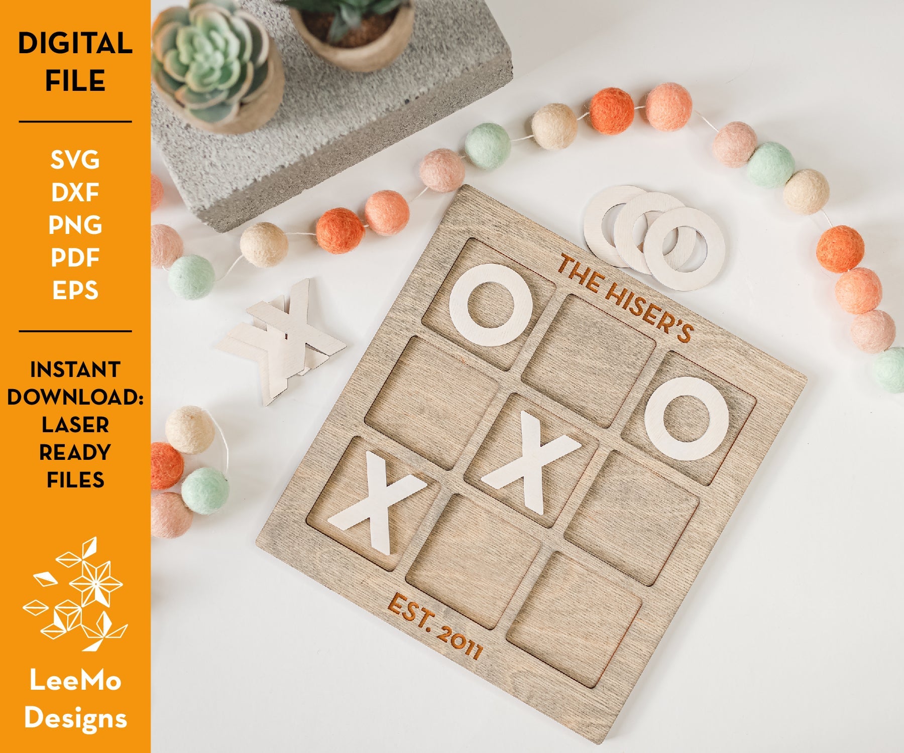 Digital Download: Tic Tac Toe Board - LeeMo Designs