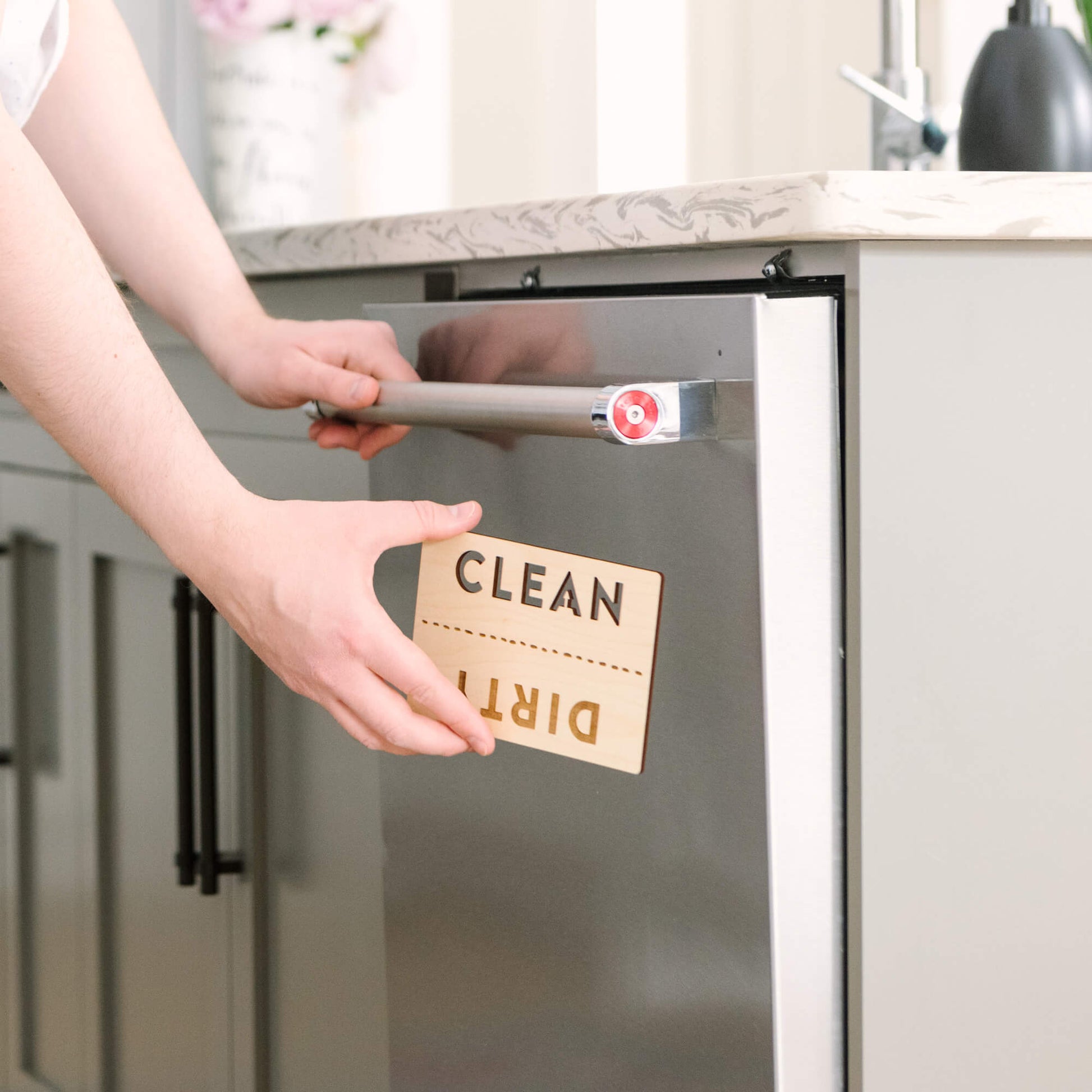 Dishwasher Clean Dirty Magnet Cut Out by LeeMo Designs