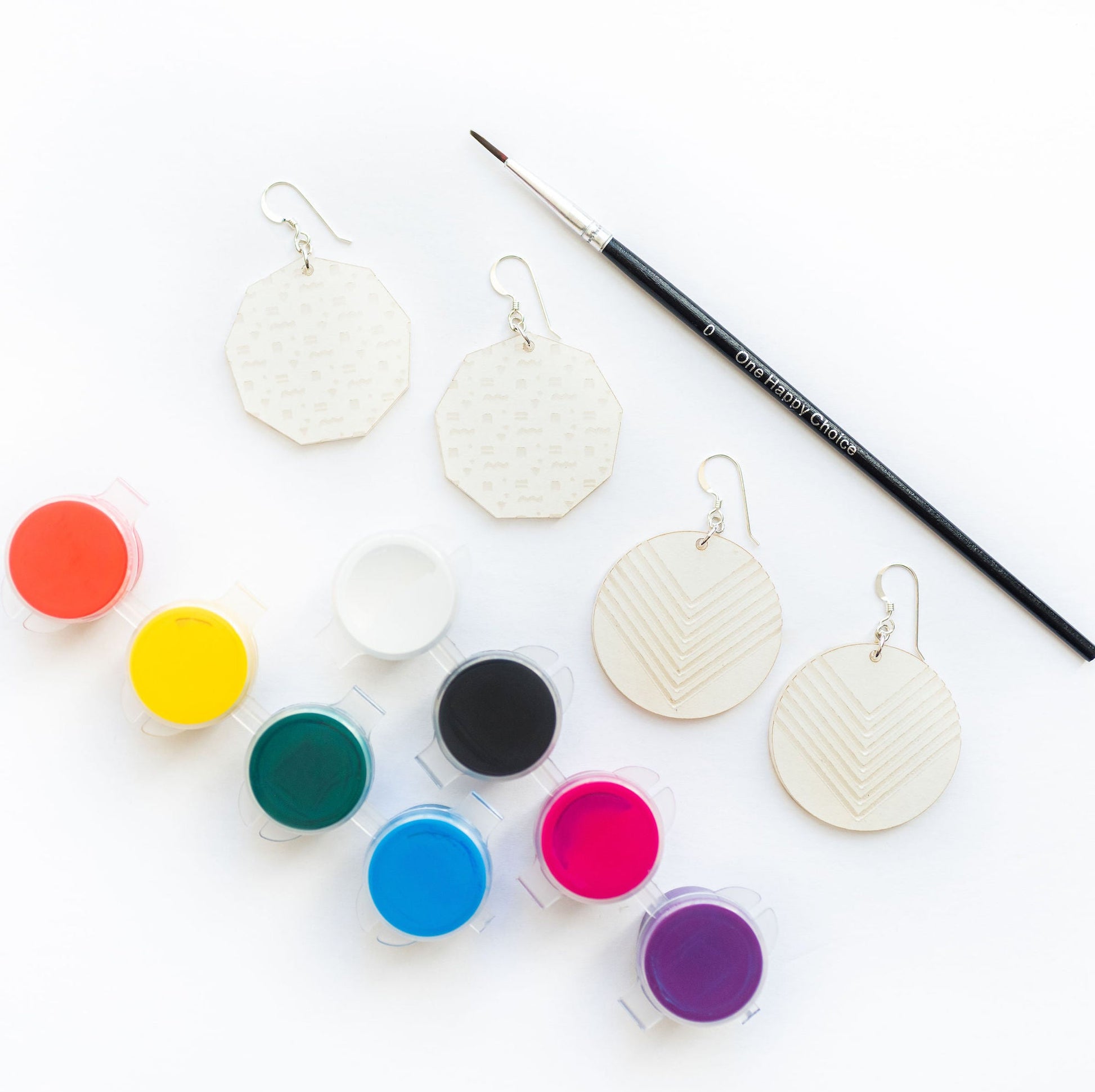 Acrylic Earrings - Clear Acrylic DIY Paint Earrings - LeeMo Designs in Bend, Oregon