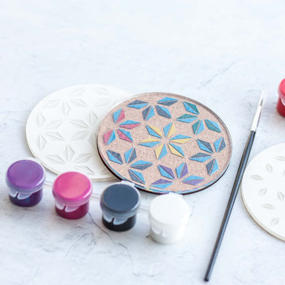 DIY Coasters - Asahona Paint Kit - by LeeMo Designs in Bend, Oregon