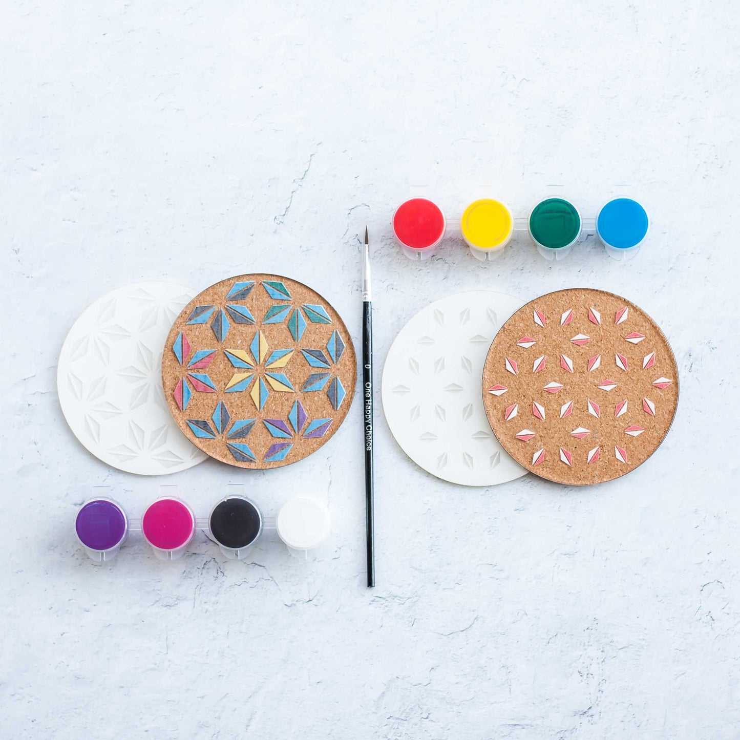 DIY Coasters - Asahona Paint Kit - by LeeMo Designs in Bend, Oregon