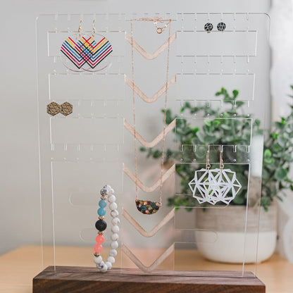 diy jewelry organizer - paint kit acrylic tabletop display - by LeeMo Designs in Bend, Oregon