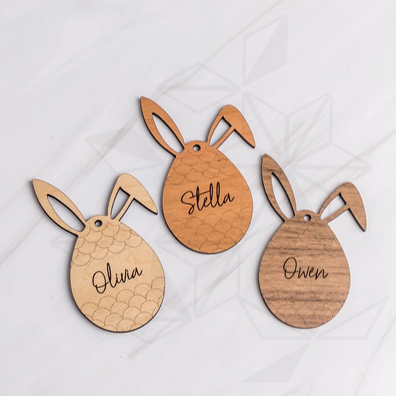 Easter Bunny Basket Tags - Egg Bunny Ears - LeeMo Designs