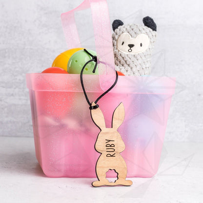 Easter Bunny Basket Tags - Tail Cut Out Design - LeeMo Designs