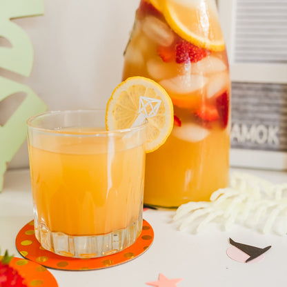 Cocktail Picks - Geometric - White  in orange juice -Laser Cut by LeeMo Designs
