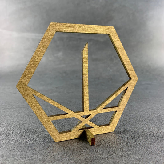Geometric Table Numbers - gold 1 - LeeMo Designs in Bend, Oregon