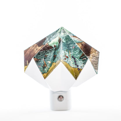 Origami Night Light: Ireland Coast By Artist Taylor Rose in collaboration with LeeMo Designs