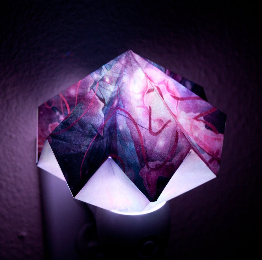 Origami Night Light: Jellyfish Hive By Artist Taylor Rose in collaboration with LeeMo Designs