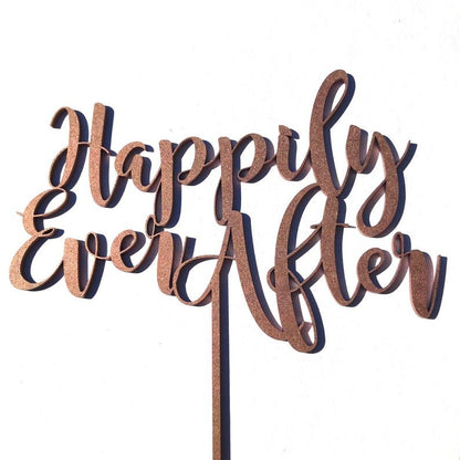 Happily Ever After Cake Topper by LeeMo Designs in Bend, Oregon