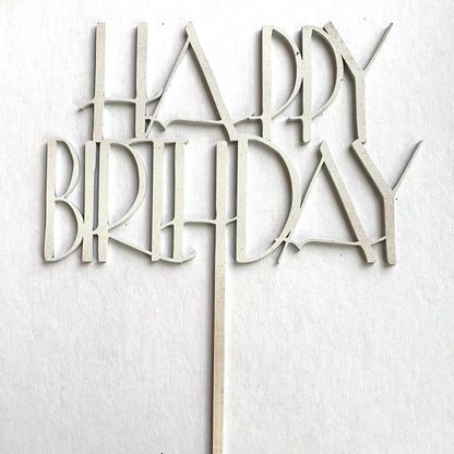 Happy Birthday Cake Topper - Laser Cut by LeeMo Designs in Bend, Oregon