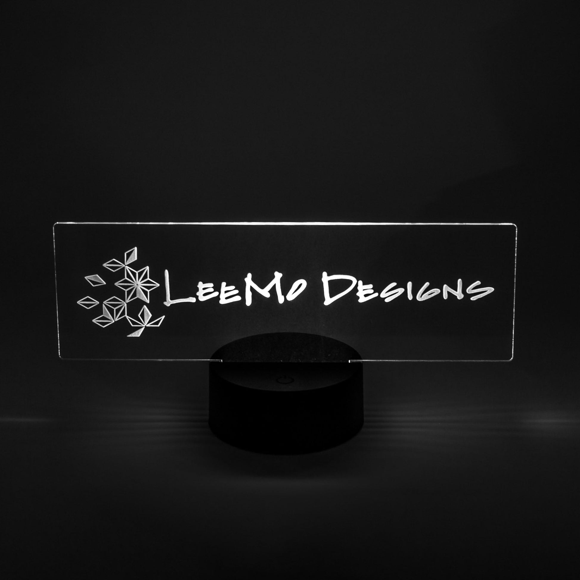 Custom sign led for business - laser cut acrylic LED sign by LeeMo Designs in Bend Oregon