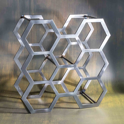 Metal Wine Rack - 8 Bottle Hexagon - LeeMo Designs