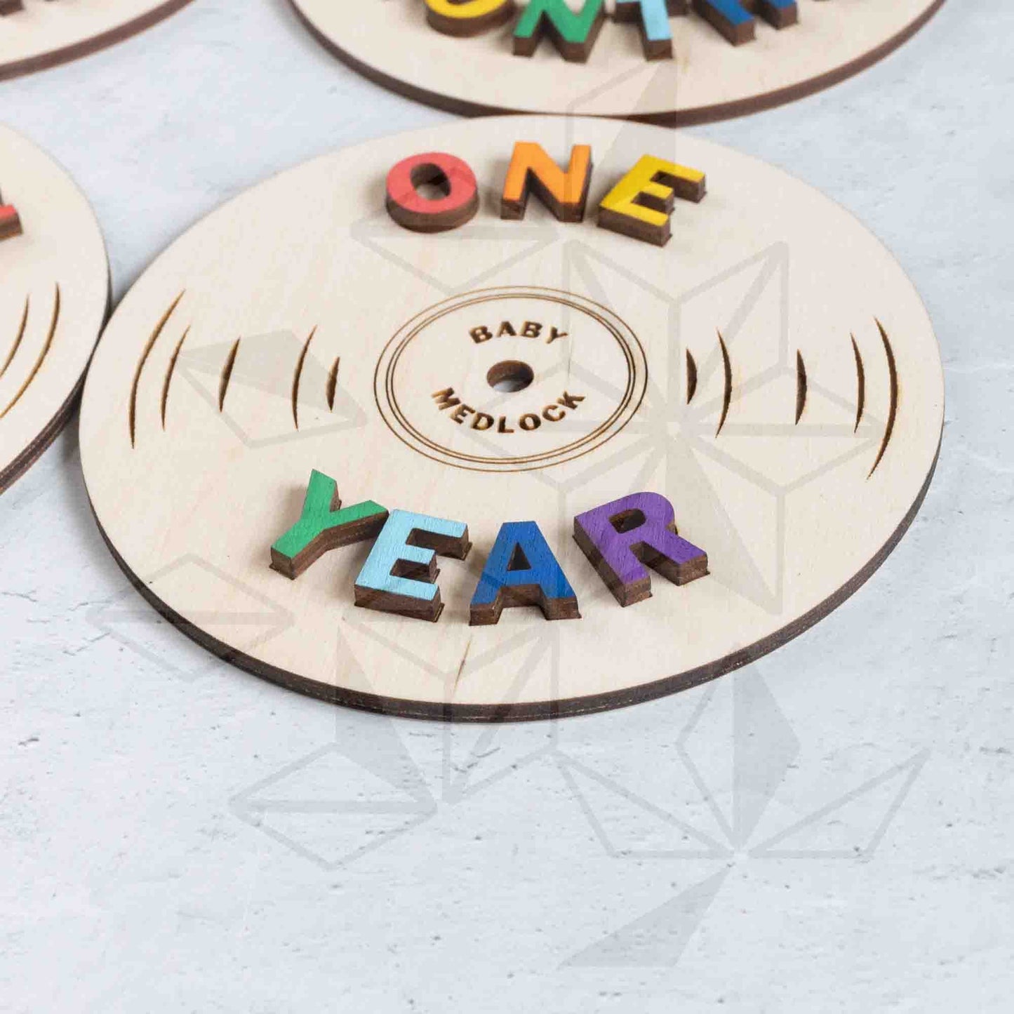 Monthly Milestone Markers - Rainbow Vinyl Records - LeeMo Designs