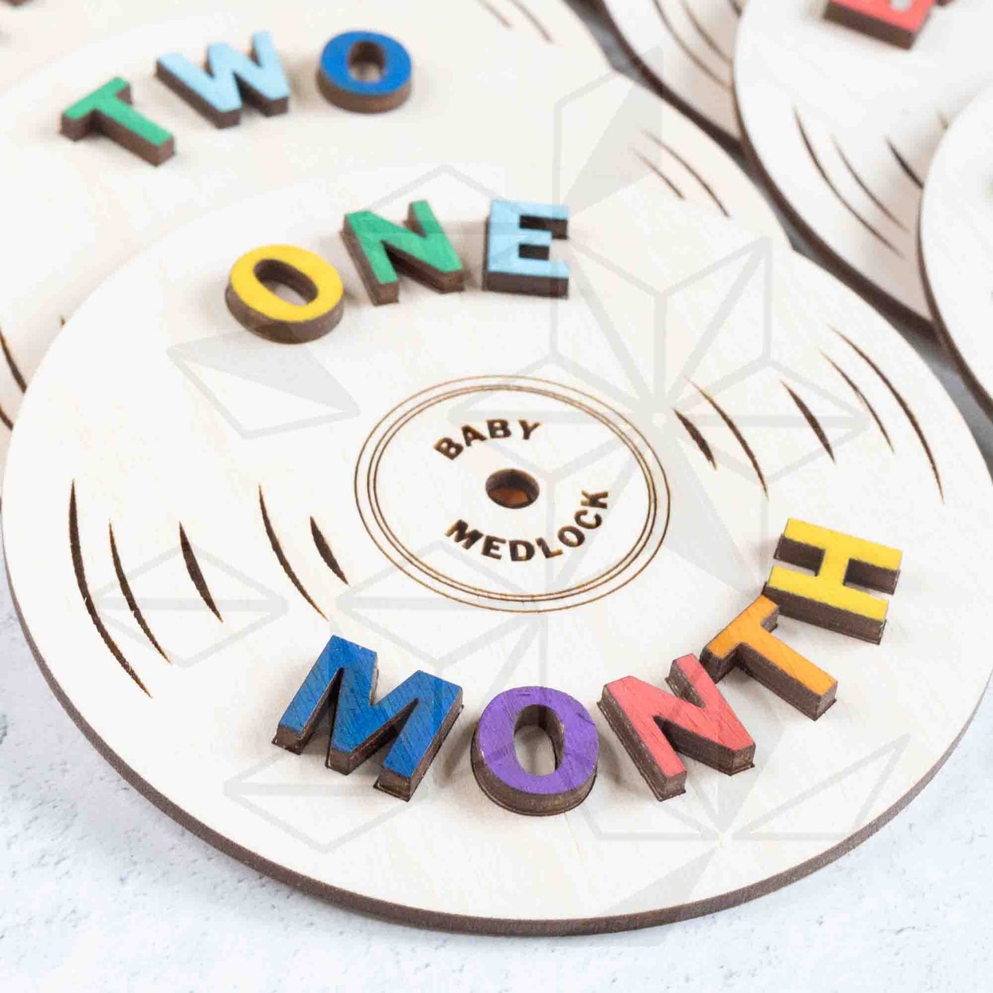 Monthly Milestone Markers - Rainbow Vinyl Records - LeeMo Designs