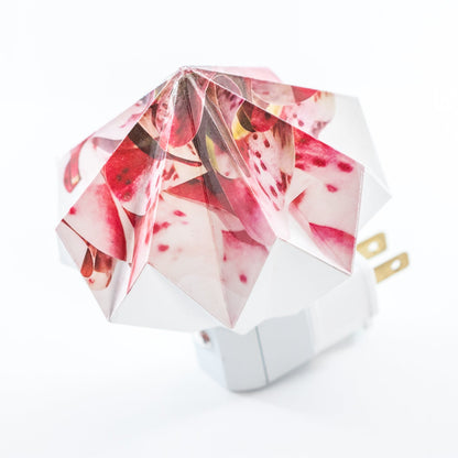 Origami Night Light: No Time To Look At A Flower By Artist Lisa Marie Sipe in collaboration with LeeMo Designs in Bend, Oregon