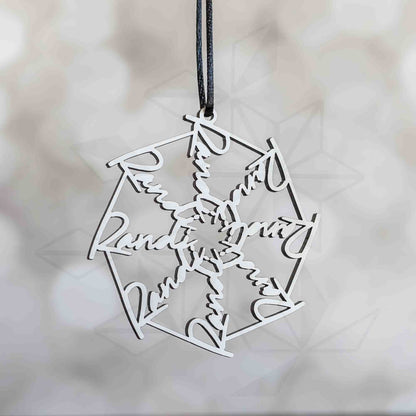 Personalized Ornaments: Name Flake - LeeMo Designs
