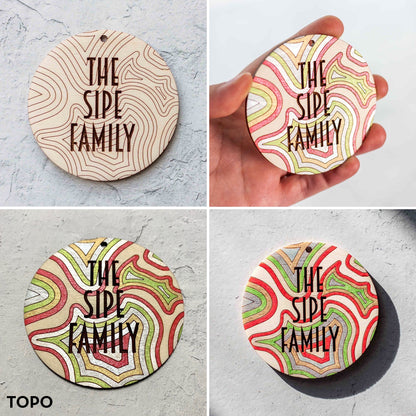 Wooden Ornament Paint Kits: Patterns Engraved and Laser Cut in Birch Plywood with 6 metallic paints included by LeeMo Designs in Bend, Oregon