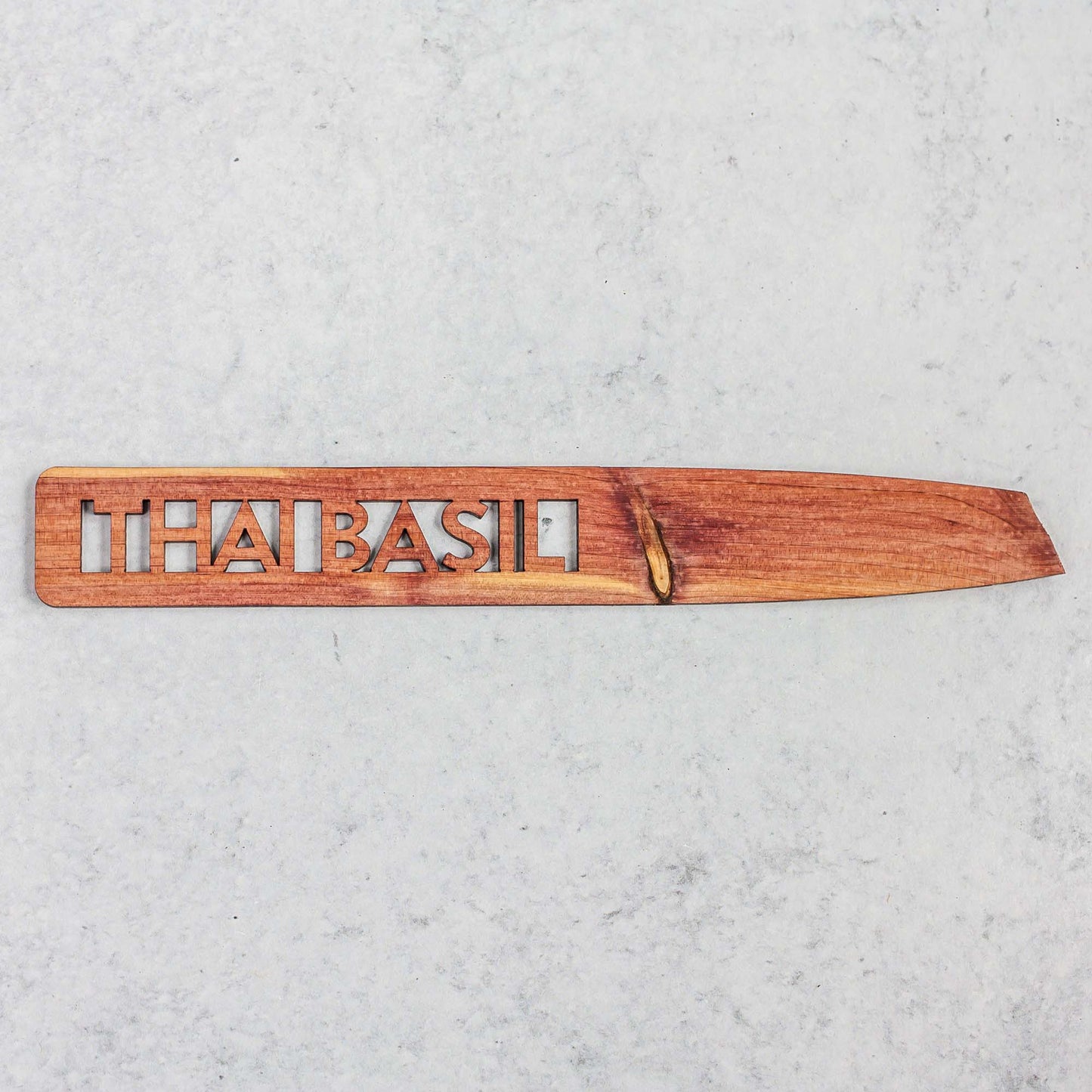 Herb Garden Marker Laser Cut Cedar Wood Thai Basil by LeeMo Designs in Bend, OR
