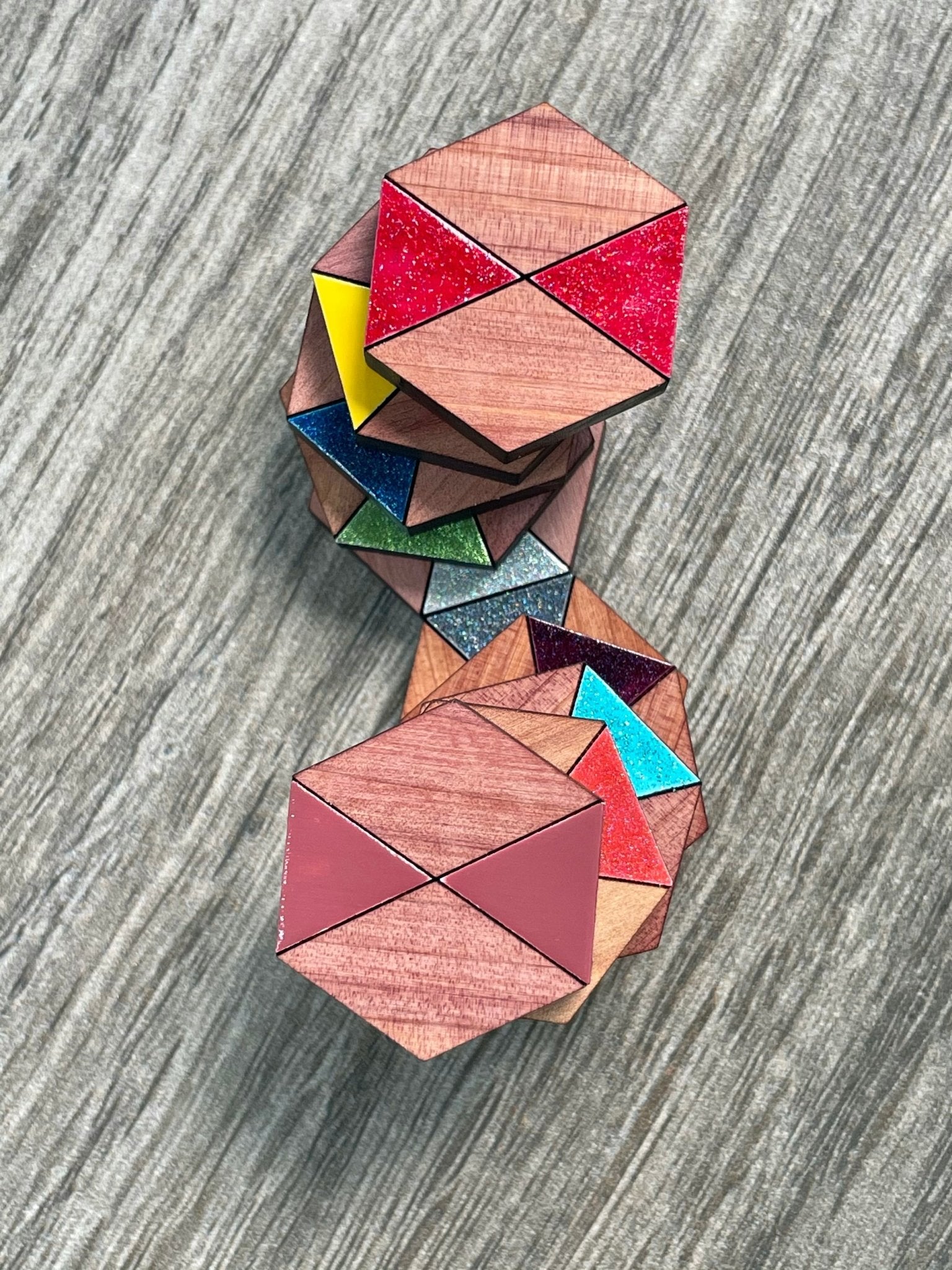 Sorbet Cedar Wood Magnet Set - LeeMo Designs