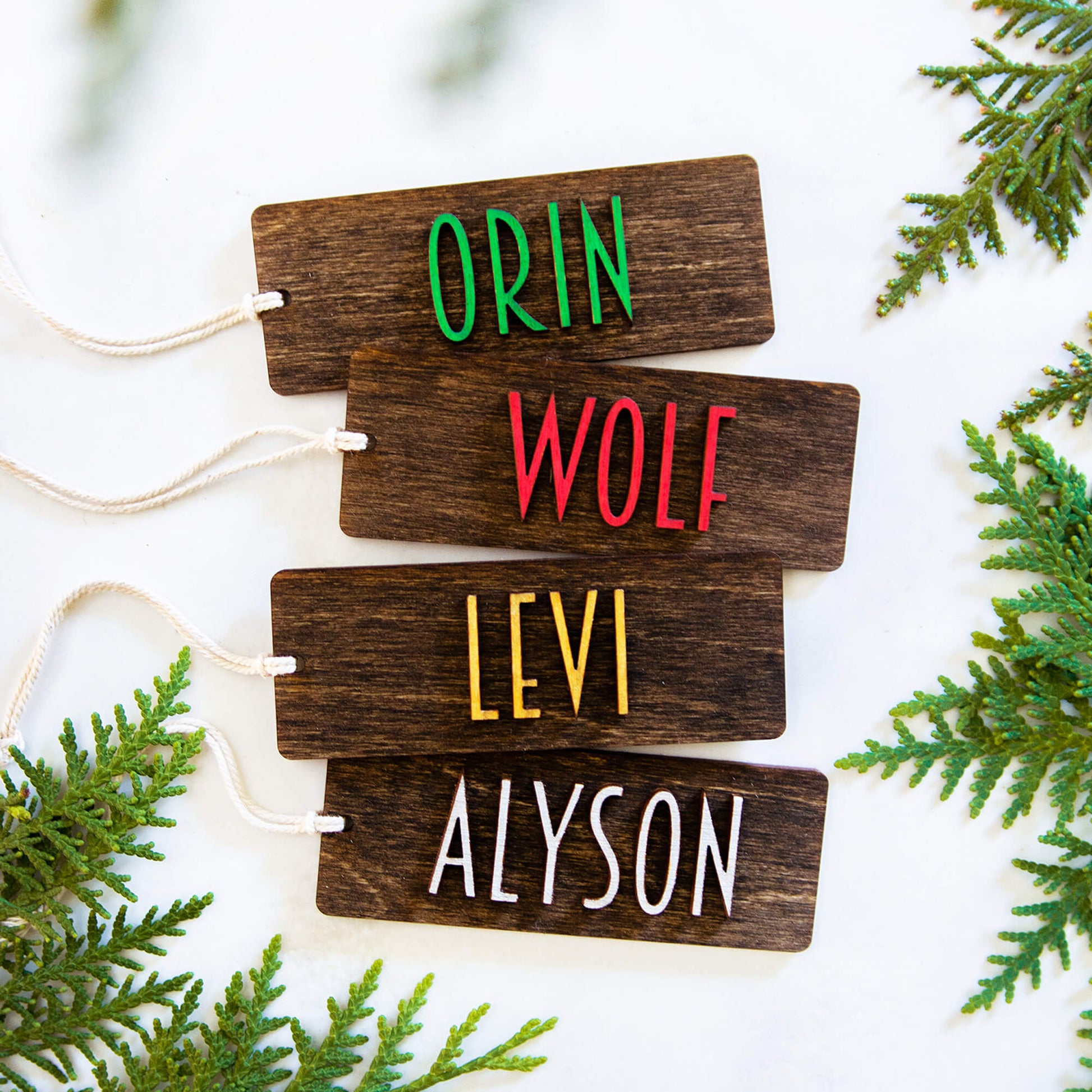 Personalized Stocking Tags: Modern Font – LeeMo Designs