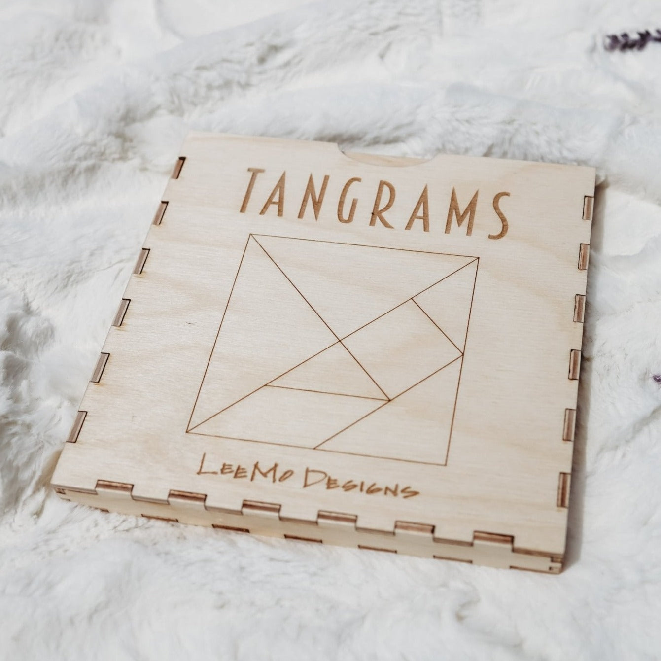 Tangrams Puzzles - laser cut and engraved wood - by LeeMo Designs in Bend, Oregon